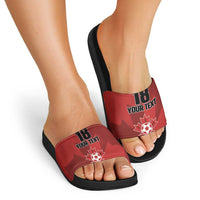 Canada Soccer Maple Leaf Custom Slide Sandals Sporty Style - Wonder Print Shop