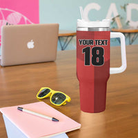 Canada Soccer Maple Leaf Custom Tumbler With Handle Sporty Style - Wonder Print Shop