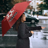 Canada Soccer Maple Leaf Custom Umbrella Sporty Style - Wonder Print Shop