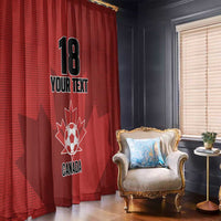 Canada Soccer Maple Leaf Custom Window Curtain Sporty Style - Wonder Print Shop