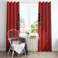 Canada Soccer Maple Leaf Custom Window Curtain Sporty Style - Wonder Print Shop