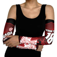 Custom Canada Soccer Arm Sleeves Les Rouges Maple Leaf - Wonder Print Shop