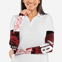 Custom Canada Soccer Arm Sleeves Les Rouges Maple Leaf - Wonder Print Shop