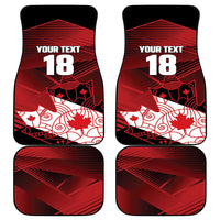 Custom Canada Soccer Car Mats Les Rouges Maple Leaf - Wonder Print Shop