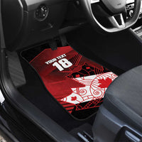 Custom Canada Soccer Car Mats Les Rouges Maple Leaf - Wonder Print Shop