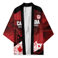 Custom Canada Soccer Kimono Les Rouges Maple Leaf - Wonder Print Shop