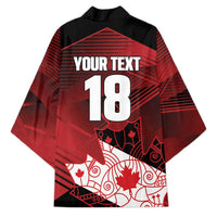 Custom Canada Soccer Kimono Les Rouges Maple Leaf - Wonder Print Shop