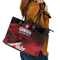 Canada Soccer Leather Tote Bag Les Rouges Maple Leaf - Wonder Print Shop