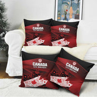 Canada Soccer Pillow Cover Les Rouges Maple Leaf - Wonder Print Shop