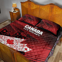 Canada Soccer Quilt Bed Set Les Rouges Maple Leaf - Wonder Print Shop