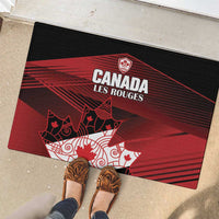 Canada Soccer Rubber Doormat Les Rouges Maple Leaf - Wonder Print Shop