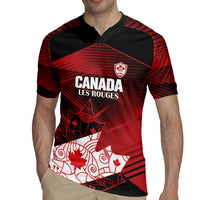 Custom Canada Soccer Rugby Jersey Les Rouges Maple Leaf - Wonder Print Shop