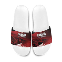 Canada Soccer Slide Sandals Les Rouges Maple Leaf - Wonder Print Shop