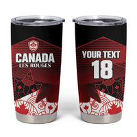 Custom Canada Soccer Tumbler Cup Les Rouges Maple Leaf - Wonder Print Shop