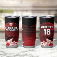 Custom Canada Soccer Tumbler Cup Les Rouges Maple Leaf - Wonder Print Shop