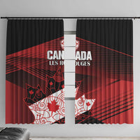 Canada Soccer Window Curtain Les Rouges Maple Leaf - Wonder Print Shop