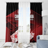 Canada Soccer Window Curtain Les Rouges Maple Leaf - Wonder Print Shop