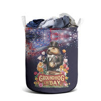 Groundhog Day Gentleman Laundry Basket Same Day Again - Wonder Print Shop
