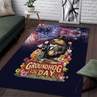 Groundhog Day Gentleman Area Rug Same Day Again - Wonder Print Shop