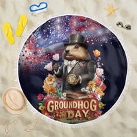 Groundhog Day Gentleman Beach Blanket Same Day Again - Wonder Print Shop