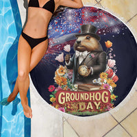 Groundhog Day Gentleman Beach Blanket Same Day Again - Wonder Print Shop