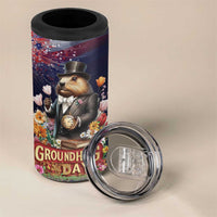 Groundhog Day Gentleman 4 in 1 Can Cooler Tumbler Same Day Again - Wonder Print Shop