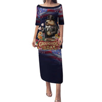 Groundhog Day Gentleman Family Matching Puletasi and Hawaiian Shirt Same Day Again - Wonder Print Shop