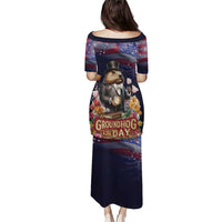Groundhog Day Gentleman Family Matching Puletasi and Hawaiian Shirt Same Day Again - Wonder Print Shop