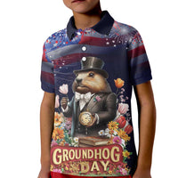 Groundhog Day Gentleman Kid Polo Shirt Same Day Again - Wonder Print Shop