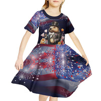 Groundhog Day Gentleman Kid Short Sleeve Dress Same Day Again - Wonder Print Shop