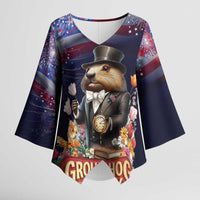 Groundhog Day Gentleman Kimono Sleeve Blouse Same Day Again - Wonder Print Shop