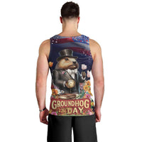 Groundhog Day Gentleman Men Tank Top Same Day Again - Wonder Print Shop