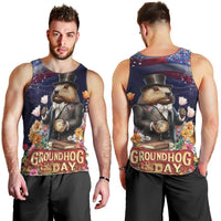 Groundhog Day Gentleman Men Tank Top Same Day Again - Wonder Print Shop