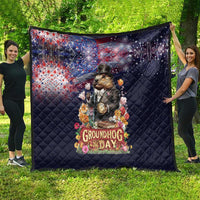 Groundhog Day Gentleman Quilt Same Day Again - Wonder Print Shop