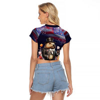 Groundhog Day Gentleman Raglan Cropped T Shirt Same Day Again - Wonder Print Shop