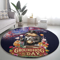 Groundhog Day Gentleman Round Carpet Same Day Again - Wonder Print Shop