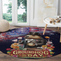 Groundhog Day Gentleman Round Carpet Same Day Again - Wonder Print Shop