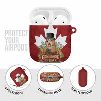 Funny Groundhog Day AirPods Case Canadian Maple Leaf - Wonder Print Shop