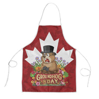Funny Groundhog Day Apron Canadian Maple Leaf - Wonder Print Shop