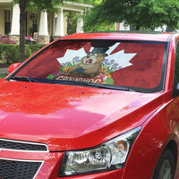 Funny Groundhog Day Auto Sun Shade Canadian Maple Leaf - Wonder Print Shop