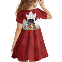 Funny Groundhog Day Family Matching Summer Maxi Dress and Hawaiian Shirt Canadian Maple Leaf - Wonder Print Shop