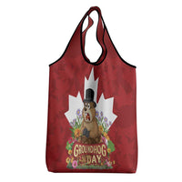 Funny Groundhog Day Grocery Bag Canadian Maple Leaf - Wonder Print Shop
