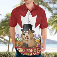 Funny Groundhog Day Hawaiian Shirt Canadian Maple Leaf - Wonder Print Shop