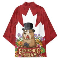 Funny Groundhog Day Kimono Canadian Maple Leaf - Wonder Print Shop