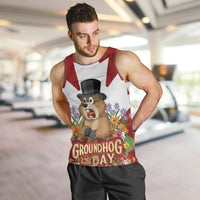 Funny Groundhog Day Men Tank Top Canadian Maple Leaf - Wonder Print Shop