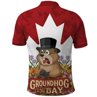 Funny Groundhog Day Polo Shirt Canadian Maple Leaf - Wonder Print Shop