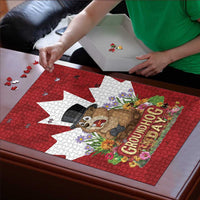 Funny Groundhog Day Puzzle Canadian Maple Leaf - Wonder Print Shop
