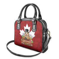 Funny Groundhog Day Shoulder Handbag Canadian Maple Leaf - Wonder Print Shop