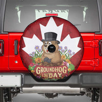 Funny Groundhog Day Spare Tire Cover Canadian Maple Leaf - Wonder Print Shop