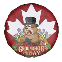 Funny Groundhog Day Spare Tire Cover Canadian Maple Leaf - Wonder Print Shop